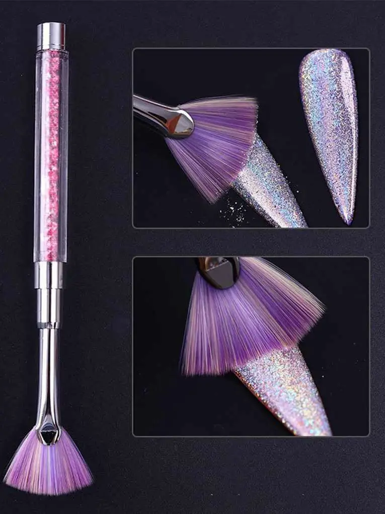 

1 Pcs Professional Nail Art Brush Manicure Gel Polish Brush Gradual Color Blooming Dizzy Dye Oblique Nail Drawing Pen