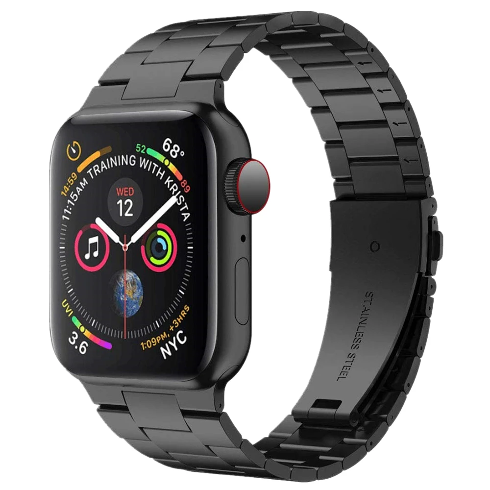 Браслет из нержавеющей стали для 2020 Apple Watch SE 6 5 полос 44 мм 40 металлический ремешок