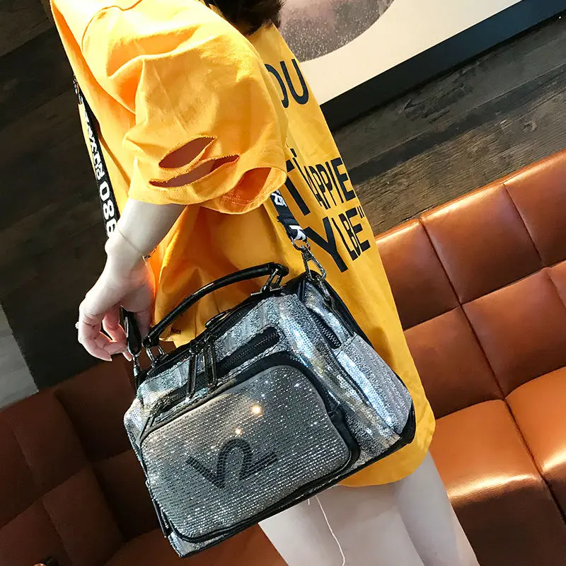 

New Arrival Durable High-Quality Ladies Hand Bags Diamond Bag Luxury Women Handbags Brand 2020 Rhinestone Ita Tote Shoulder Bag