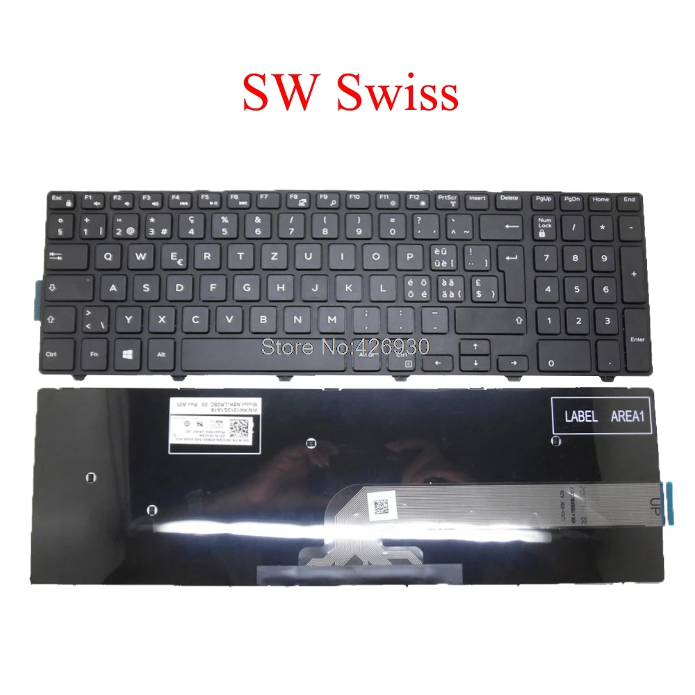 Ноутбук SW TR AR BG DM TW клавиатура для DELL 15 3541 3542 5542 5545 5547 5557 Швейцарский Турецкий