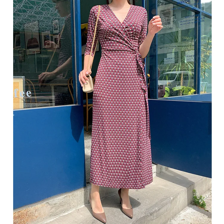 Женское новое осеннее платье колготки корейский стиль элегантный карман семь