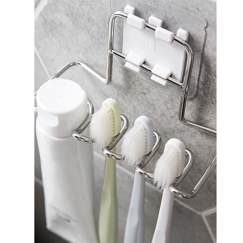 Держатель для ванной зубной щетки из нержавеющей стали настенный держатель