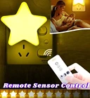 Светодиодный ночник s пульт дистанционного управления датчиком звезды прикроватный настенный светильник мини мультфильмы спальный светильник детская спальня AC110V-220V