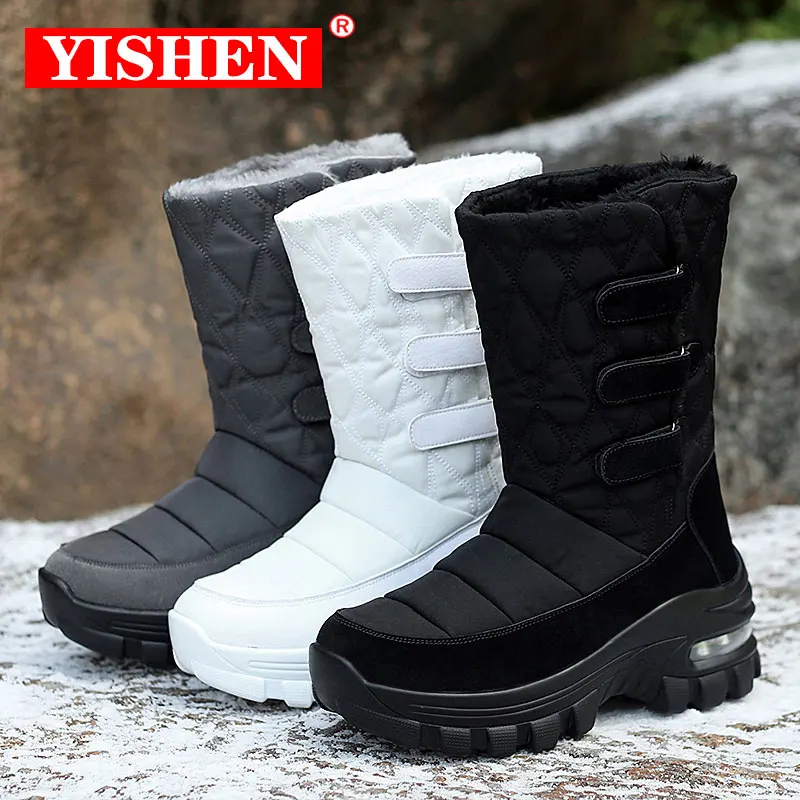 

Женские ботинки YISHEN, сочетающиеся со многими стилями одежды, зимняя утепленная женская повседневная обувь до щиколотки, увеличивающая рост...