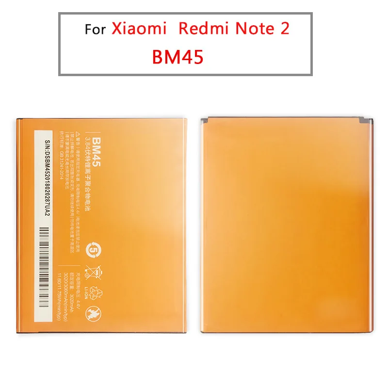 Ykaiserin для Xiao Mi BM45 батарея мобильного телефона Xiaomi Redmi Note 2 Hongmi Note2 сменные батареи