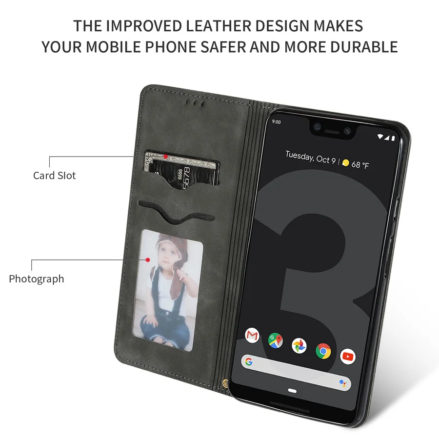 Чехол Pixel 3a Xl в стиле ретро с магнитным бумажником, кожаный флип-чехол для Google Pixel 3, 3A, XL, подставка для карт, подставка, Обложка для книги Pixel 3