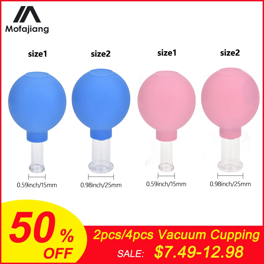 2/4 шт. ПВХ вакуумный массаж баночный набор чашек всасывания тела массажные с