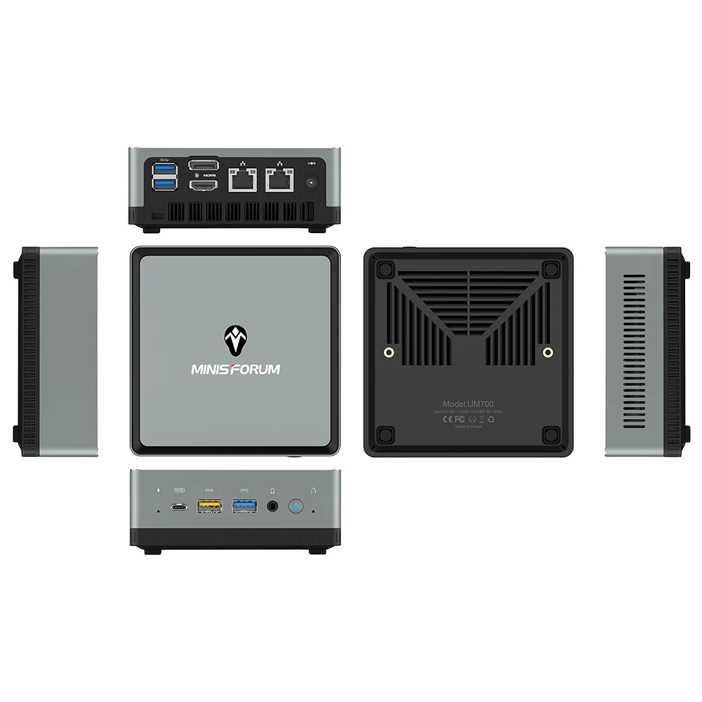 

MINISFORUM UM700 AMD Ryzen 7 3750H 4.0 MINI PC Windows 10 Pro 4K Triple Display WIFI6 Office Gamer MINI PC Computer TV BOX
