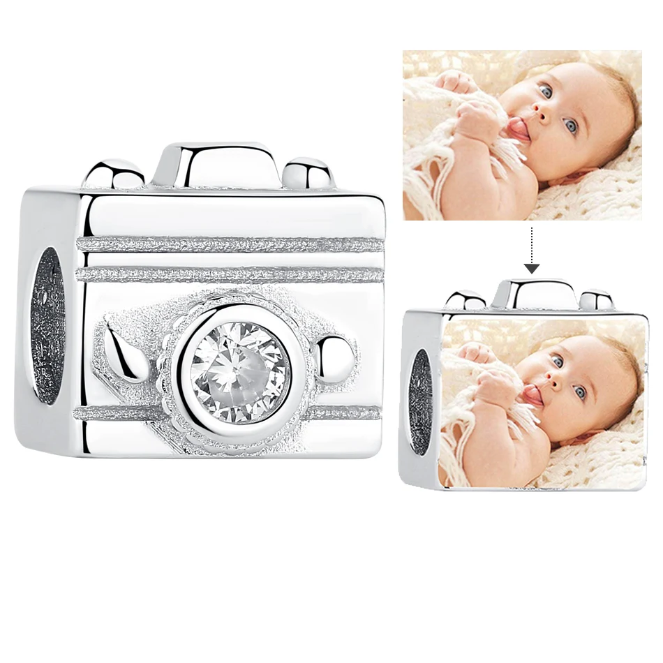 Подлинная 925 пробы Серебряная большая кристаллическая камера Подвески на заказ