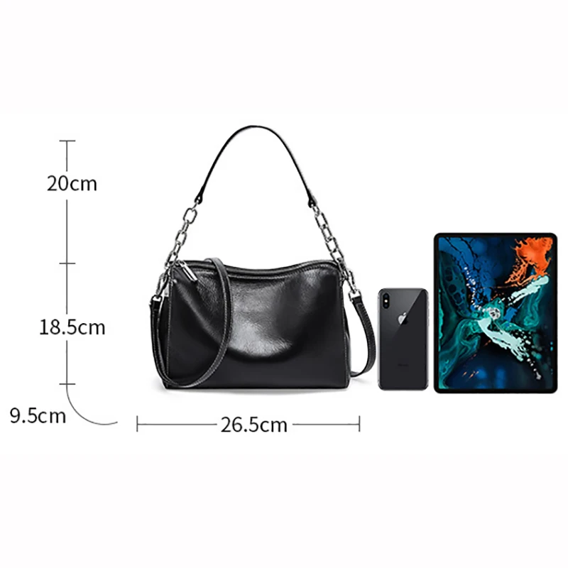 Классическая женская сумка мессенджер 100% настоящая воловья кожа через плечо из