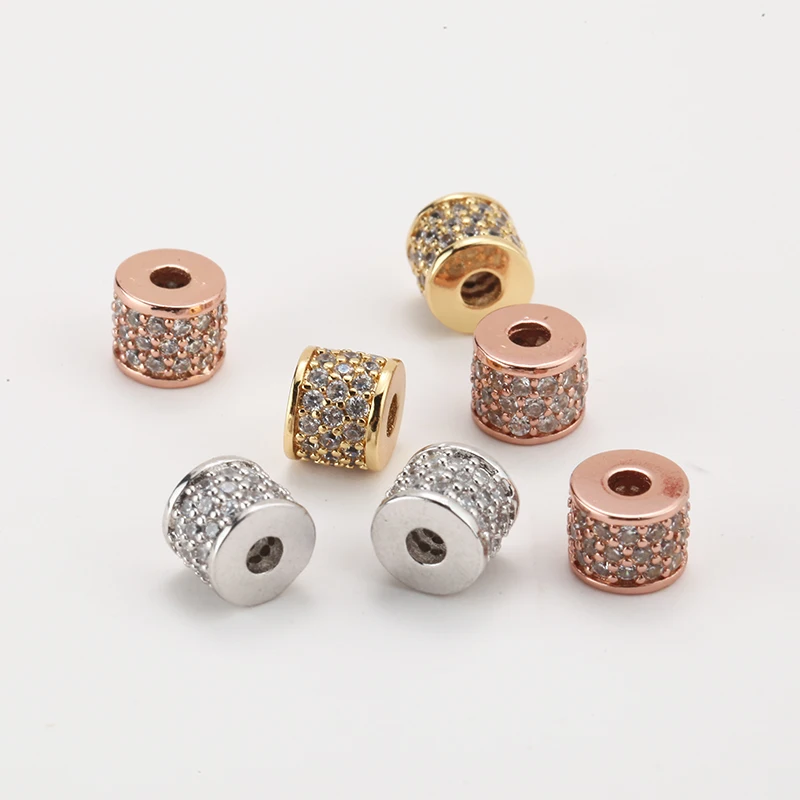 Разделительные бусины для изготовления ювелирных изделий золотые трубки