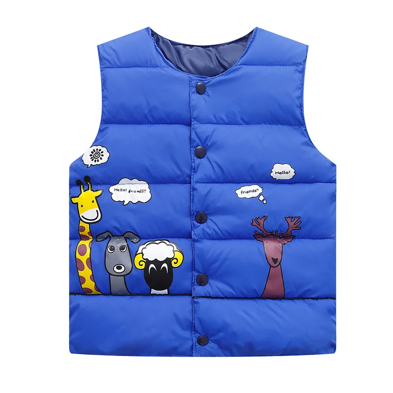 Хлопковый жилет с круглым вырезом для мальчиков и девочек|Жилеты| |