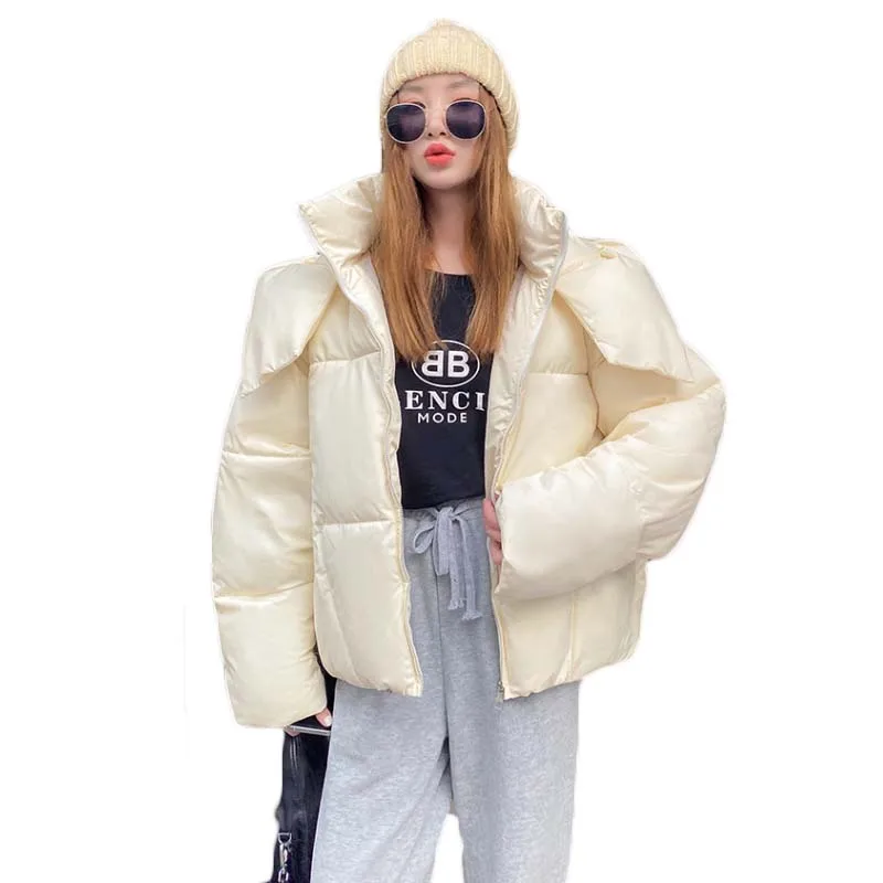 

2021 Autumn And Winter New Korean Version Of The New Lightweight Down Padded Cotton Clothes Women Thick Loose Short Jacket Y668