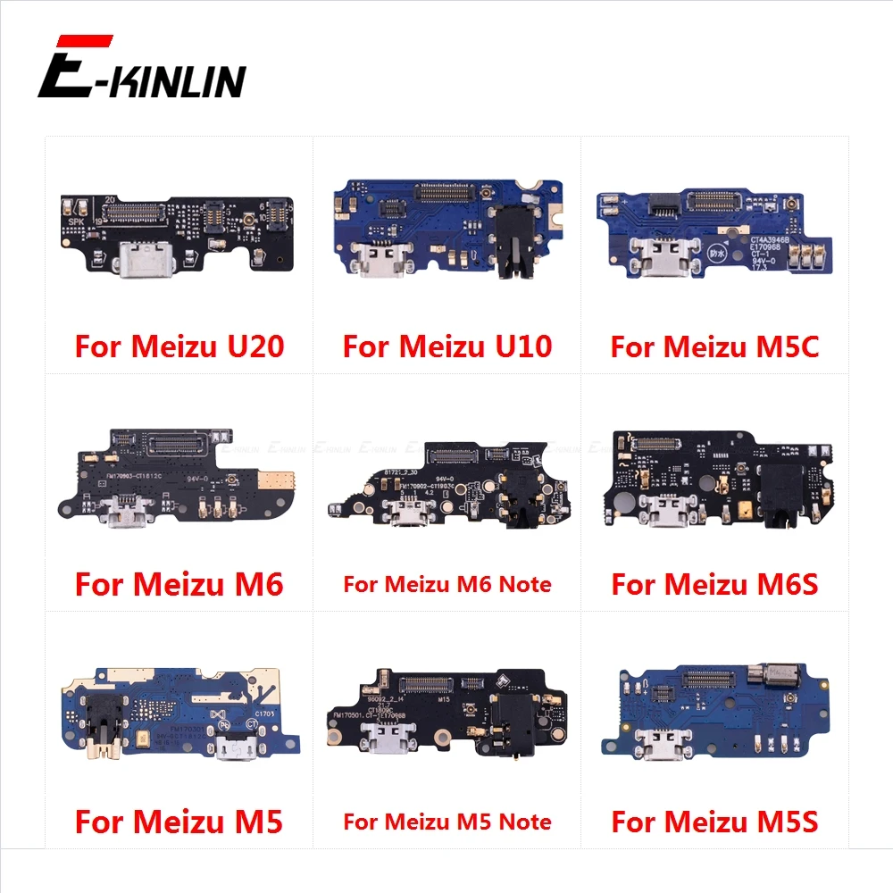 USB Charging Charger Dock Port Board With Microphone Mic Flex Cable For Meizu U20 U10 M6 M6S M5 M5C M5S 