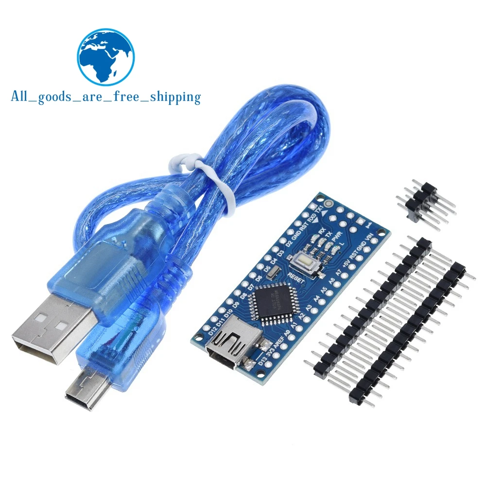 

Контроллер Nano Atmega168, совместимый с arduino nano Atmega168PA-AU CH340 CH340C, заменяет USB-драйвер CH340G
