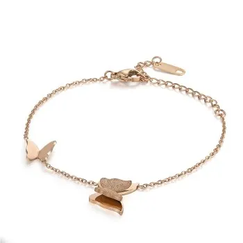 

Fashion Women's Bracelet Temperament Versatile Butterfly Titanium Steel Bracelet Manufacturers Direct Wholesale B1106