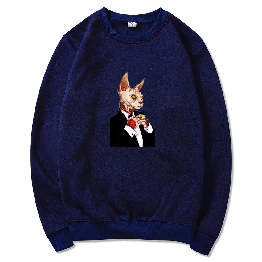 Мужская Флисовая Толстовка свободного покроя с принтом напитков модная одежда