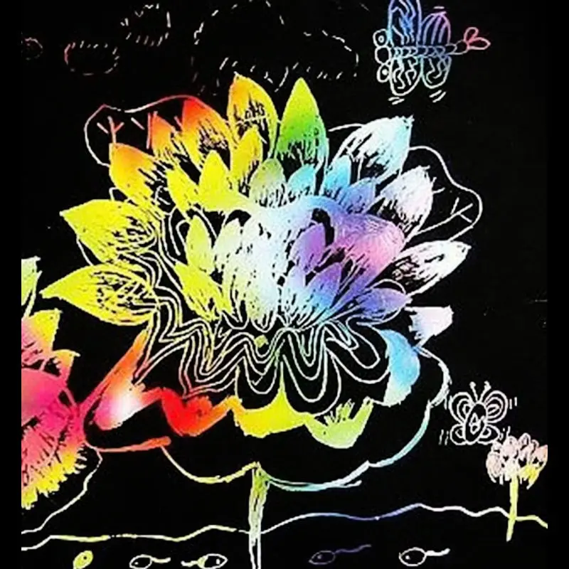 

10pcs Scraping Drawing Paper Painting Learning Education Toys Environmental Magic Art Painting Paper Size 18x25cm