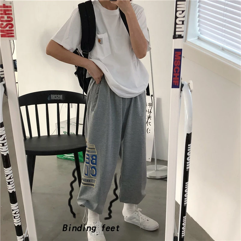 Женские свободные штаны ZSIIBO с высокими карманами широкие уличная одежда принтом