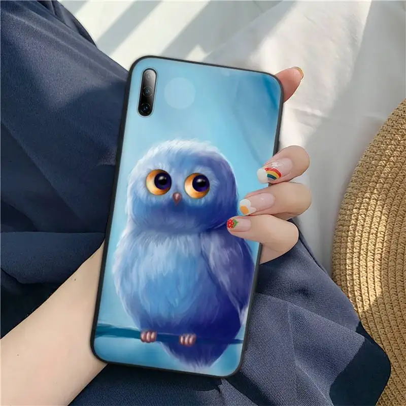 

Lovely Animal Owl Phone Case For Huawei P9 P10 P20 P30 P40 Pro Lite TPU Cover