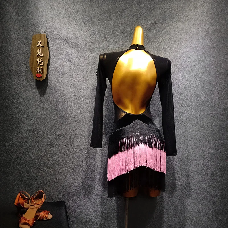 Одежда для танцев на шесте латинское платье Танго бархатная Женская джазовые