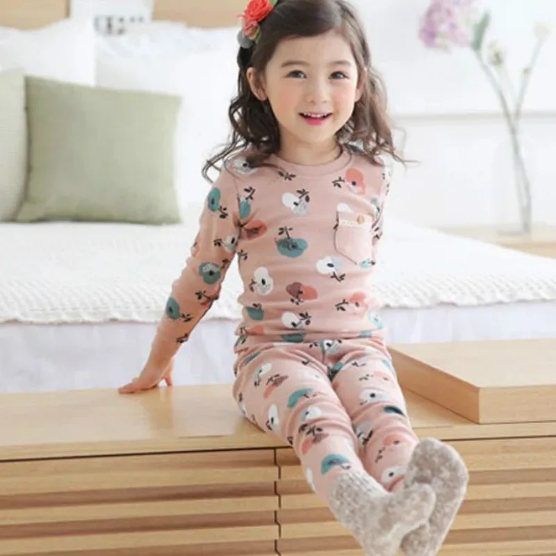 Зимние детские пижамы одежда для сна с капюшоном крупных мальчиков и девочек