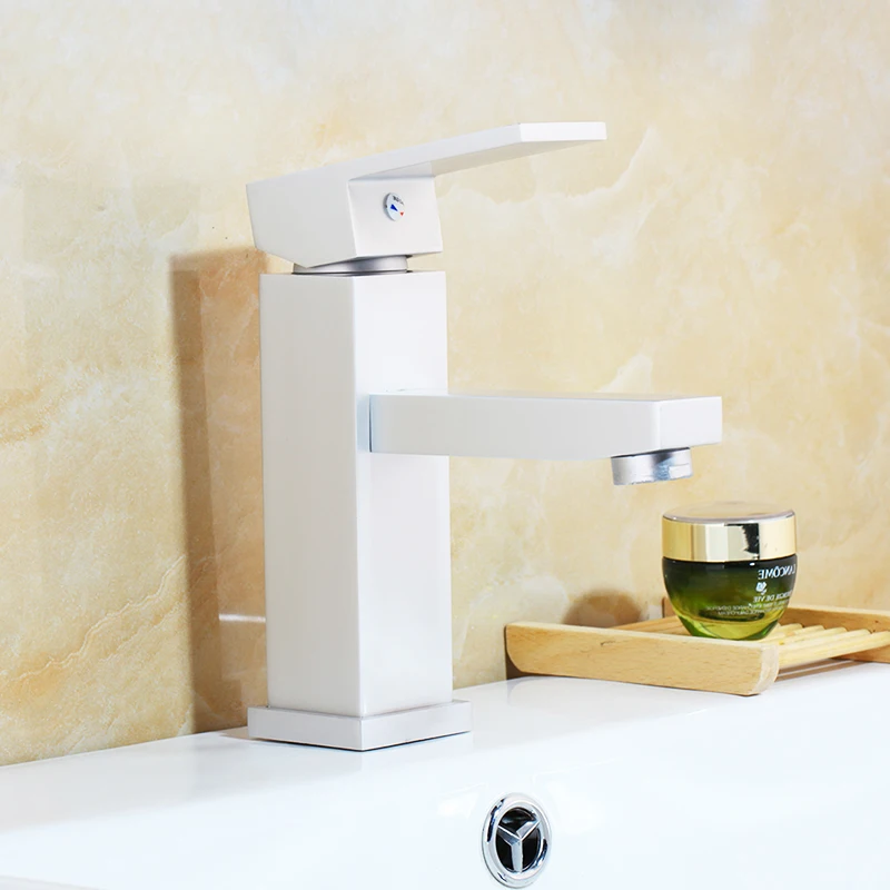 Basin Faucet 7 Monite смеситель для ванной комнаты 7 вариантов ручная роспись пространство Алюминиевые Металлические материалы 1 ручка горячий и холодный смеситель, кран - Цвет: Basin Faucet 7