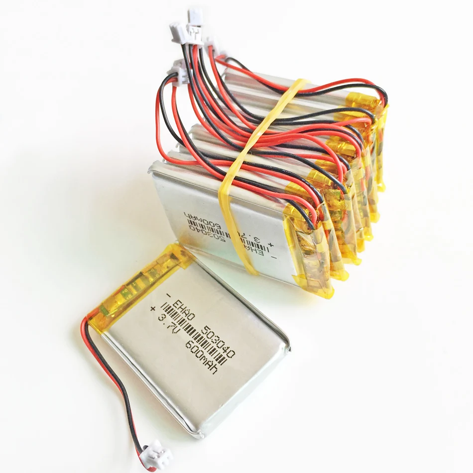 3,7 В 600 мАч литий-полимерный аккумулятор + JST 1,25 мм для MP3 GPS DVD bluetooth рекордер электронная книга камера EHAO 503040 on