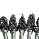 Электрический шлифовальный инструмент с хвостовиком 18 дюйма, 10 шт., фреза с двумяодинарными слотами, роторный дремель, фреза из карбида вольфрама