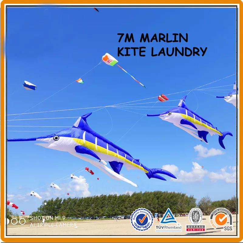 

free shipping large swordfish kite flying nylon ripstop weifang big soft kite factory albatross software adults kites