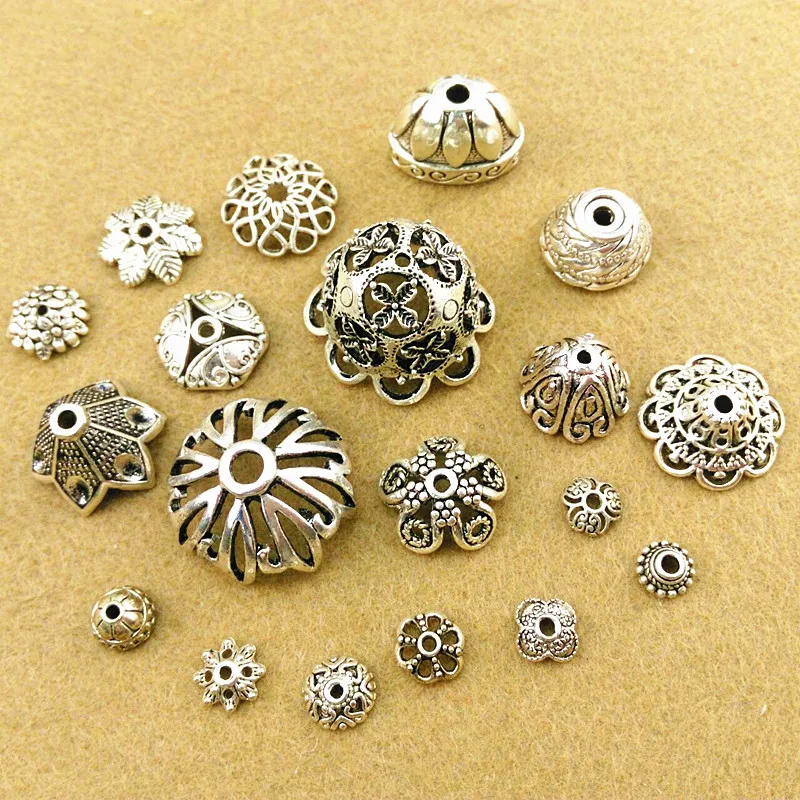 Различные дополнительные коллекции серебряных цветочных розеток DIY бисера