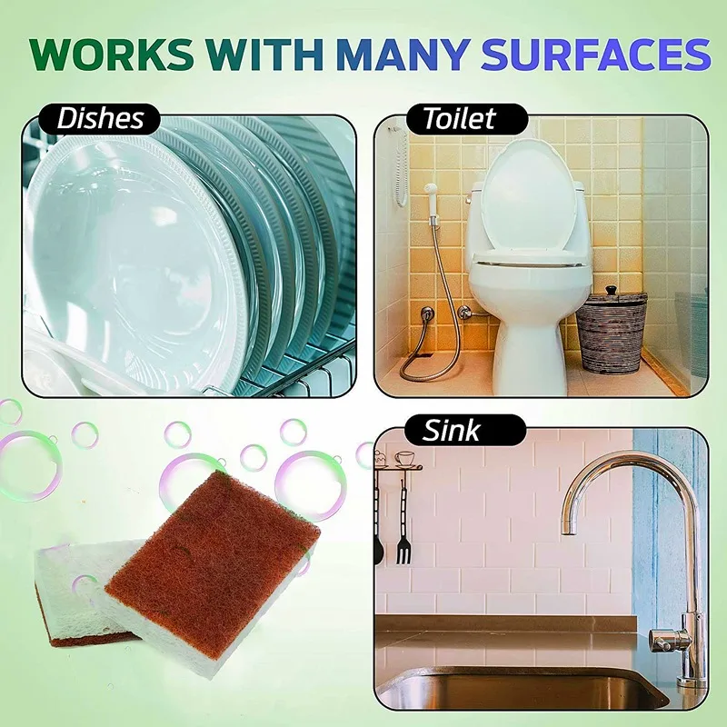 Кухонная губка для посуды без царапин биоразлагаемые губки чистки кокосовой