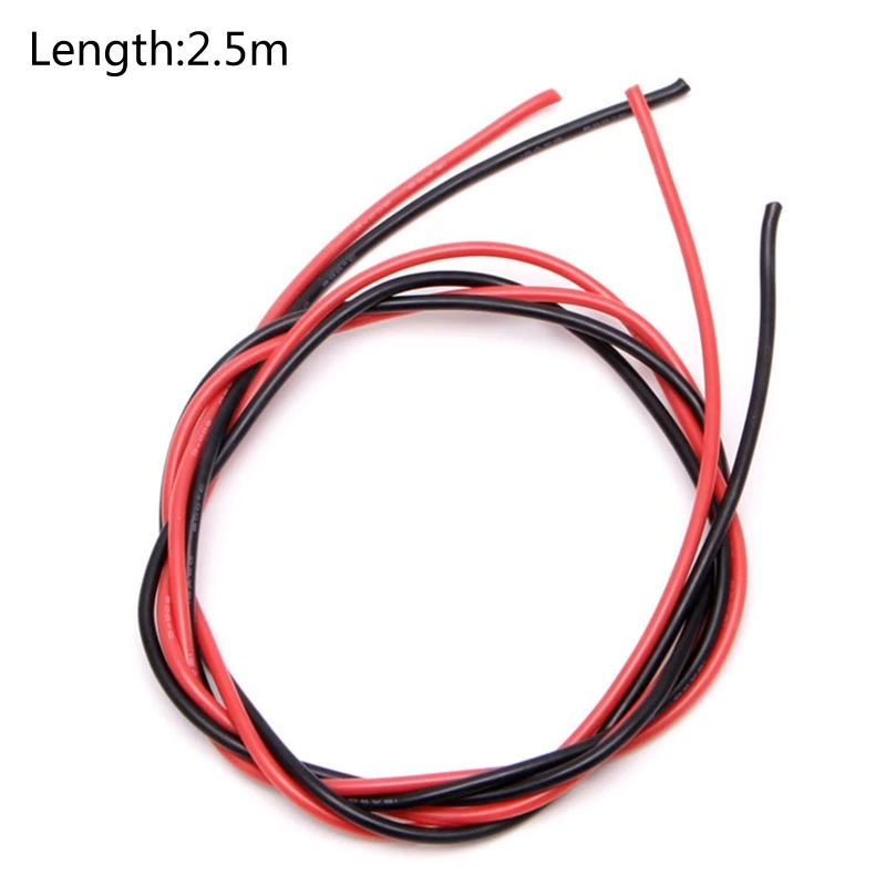 1 компл. Супер гибкие силиконовые Кабели 2 5 метров высокотемпературные 16 AWG медные