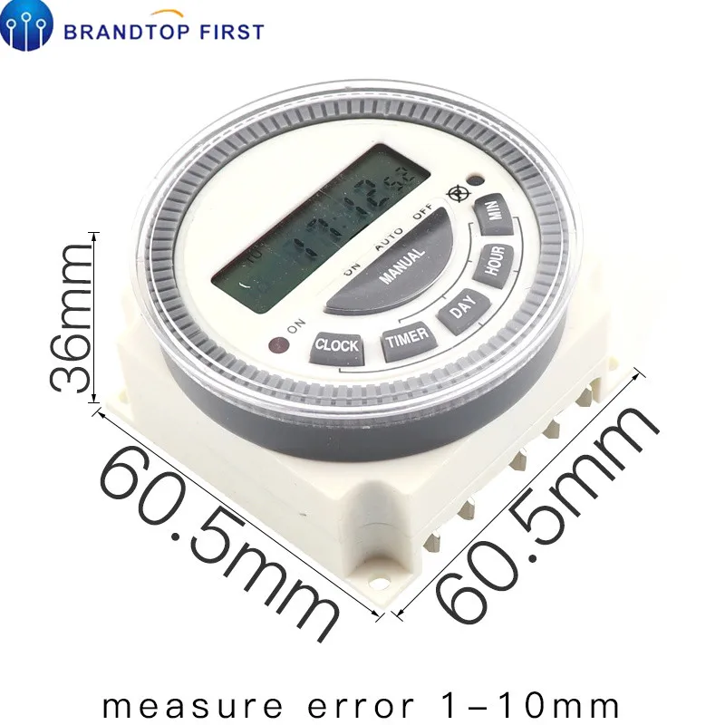 Digital Timer Switch TM619 12v 24v 110v 220V 16A Weekly Programmable Time Relay LCD Hour Minute Count | Обустройство дома