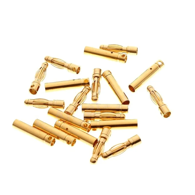 20pcs/lot 4.0mm 4mm Gold Bullet Connector for RC battery ESC (10 pair)