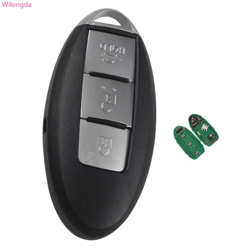 Умный ключ без ключа автомобиля 3 кнопки дистанционного 434 МГц pcf7953 чип для nissan