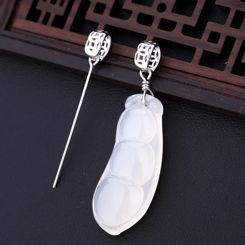 925 Sterling Silver Color DIY Connection buckle Making For Pendant Inlaid Beeswax Jade Connector Clasps Jewelry Accessories | Украшения и