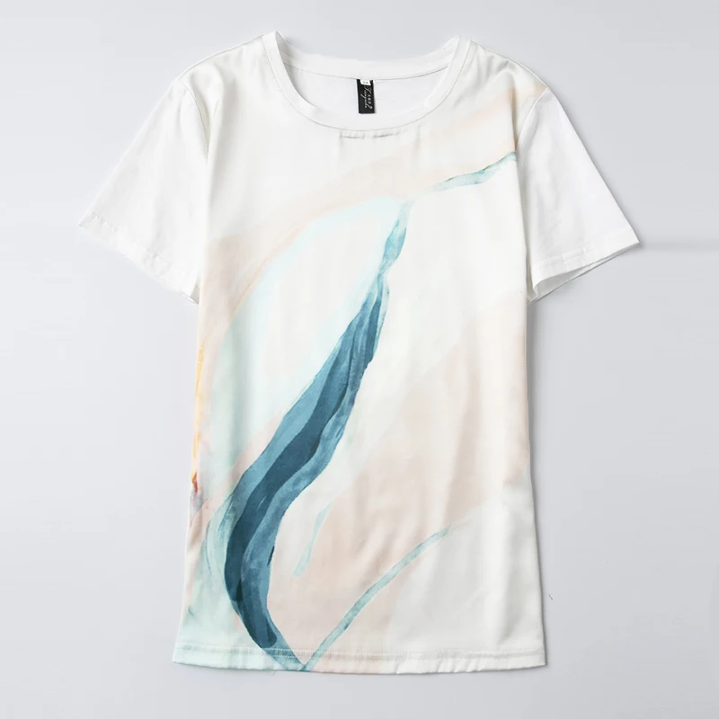 

Summer Korean Fashion Silk T-shirts for Women Vintage Satin Tops for Women Short Sleeves Plus Size XXL White Office Lady Shirts