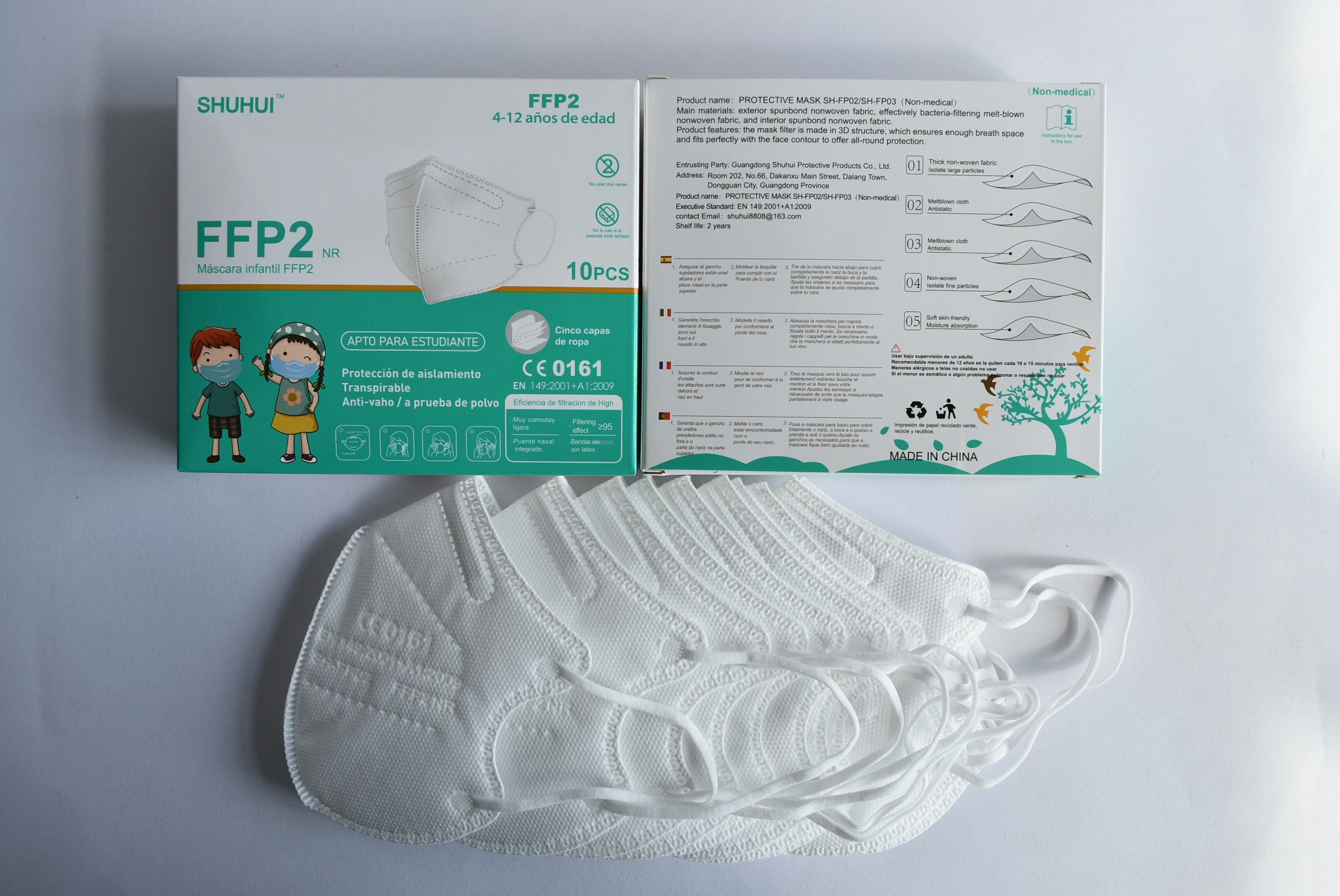 Маски для мальчиков и девочек KN95 детская маска CE FFP2 защитная рта респиратор