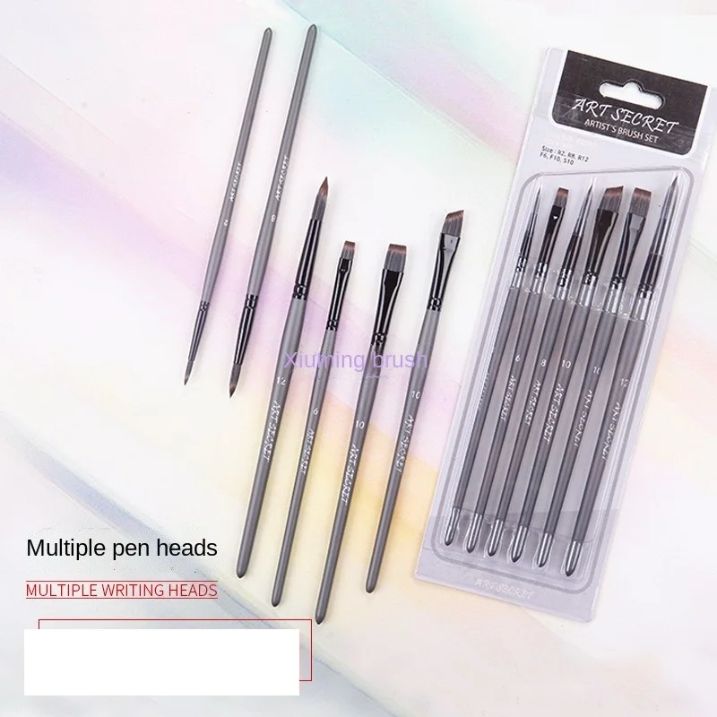 

Корейская нейлоновая Акварельная ручка artsecert, 6 акварельных ручек, акриловая ручка для рисования акварелью, школьные принадлежности