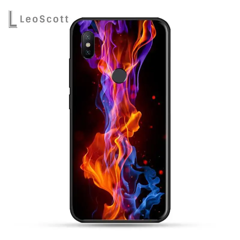 Мягкий Силиконовый ТПУ чехол с рисунком пламени в клетку для телефона Xiaomi Redmi 4x5