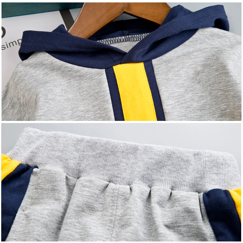 Комплект одежды для мальчиков и девочек повседневная спортивная одежда модная