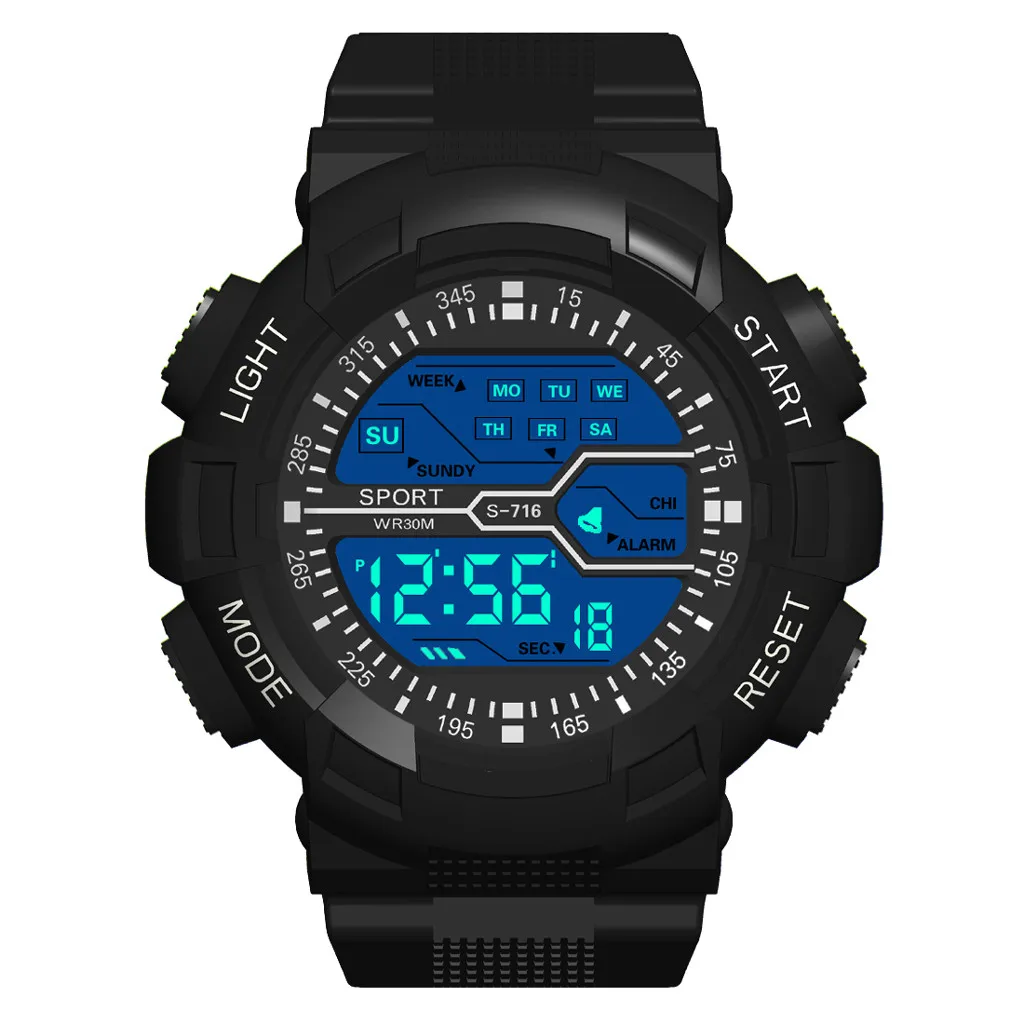 

HONHX Clock Relogio Multi Function Sport Watches For Men Fashion Luminous Electronic Watch Waterproof Life Reloj Zegarek 30*