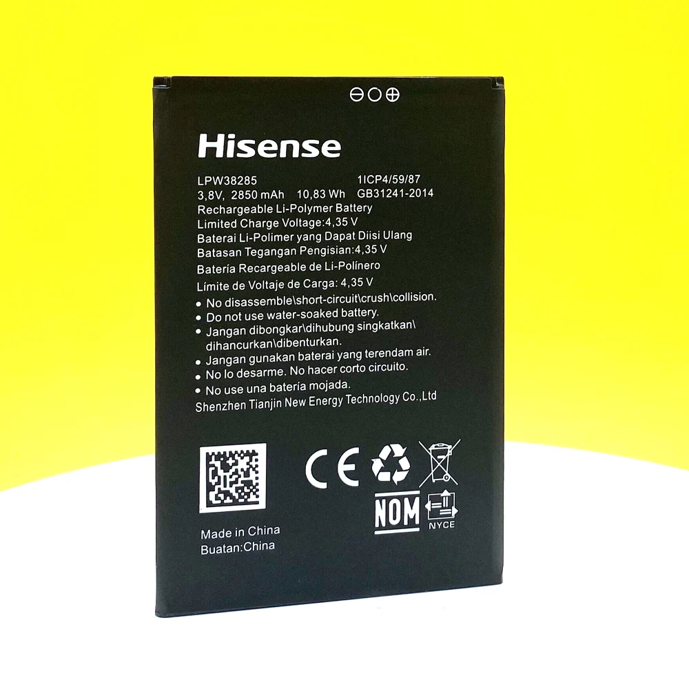 Новый оригинальный аккумулятор для Hisense F25 2850 мА · ч |