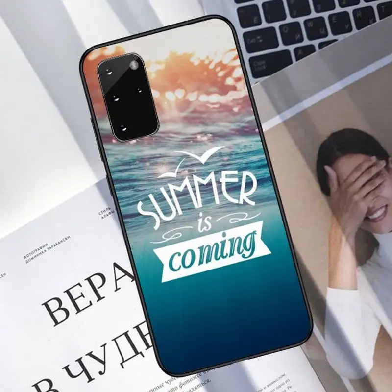 

Hello Cool Summer Beach Sea Phone Case For Samsung galaxy S 7 8 9 10 20 edge A 6 10 20 30 50 51 70 note 10 plus