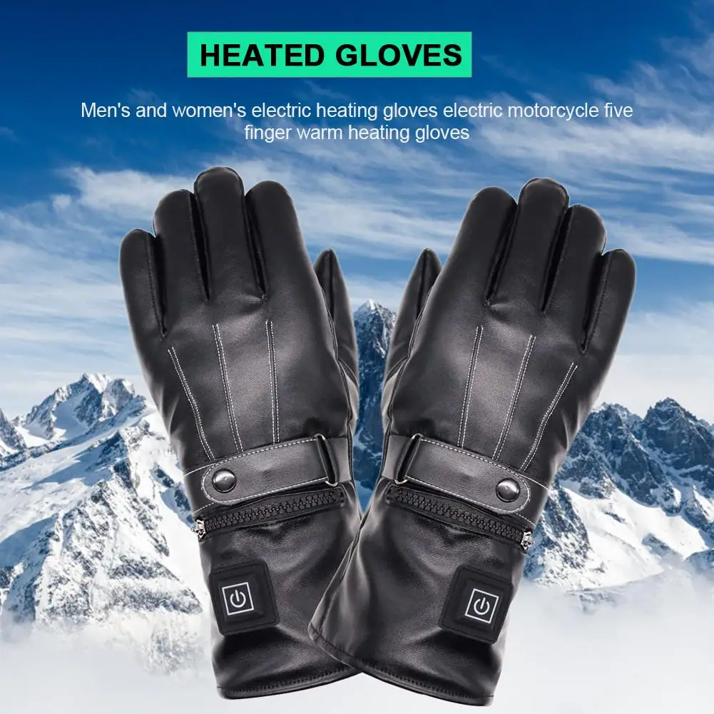 Кожаные перчатки с подогревом для мужчин и женщин 7 4 V 2600mAh перезаряжаемые батареи