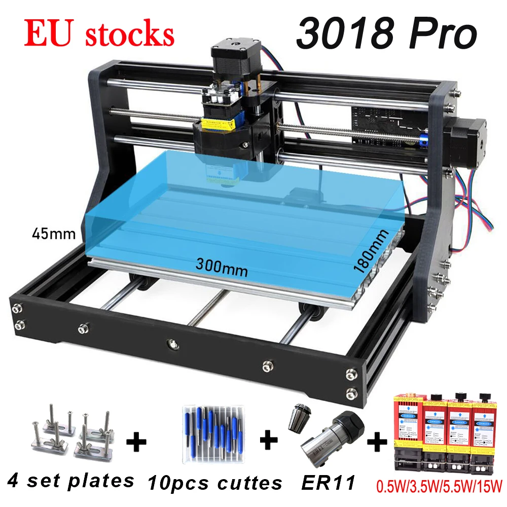 

2021 NEW CNC 3018 PRO Laser Engraver Wood CNC Router Machine GRBL ER11 Hobby DIY Engraving Machine for Wood PCB PVC Mini CNC3018