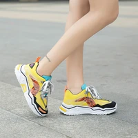 2020 chunky sneakers women light flats casual shoes platform sneakers women dad shoes woman large size
