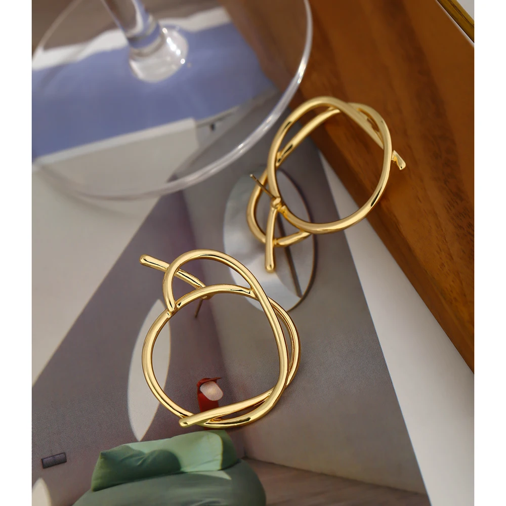 Новинка модные серьги-гвоздики Yhpup неправильной геометрической формы стильные