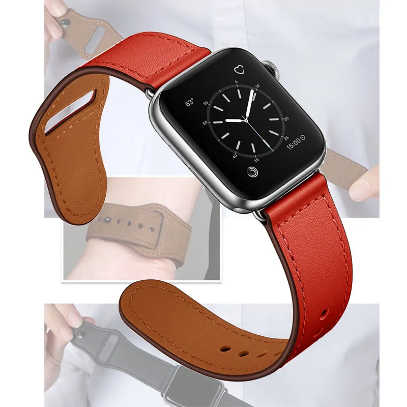2020 Горячая Распродажа Новый ремешок из натуральной кожи для apple watch band 5 4 42 мм 38 iwatch
